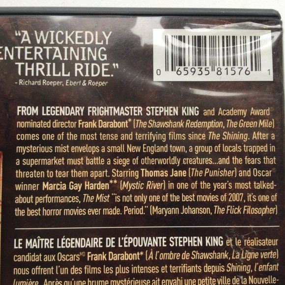 Steven King's The Mist DVD 2 Disc Collector's Edition 2007 VG - Picture 4 of 8